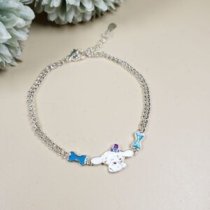 Brand New Sanrio Cinnamoroll Silver Bracelet Blue & White #1